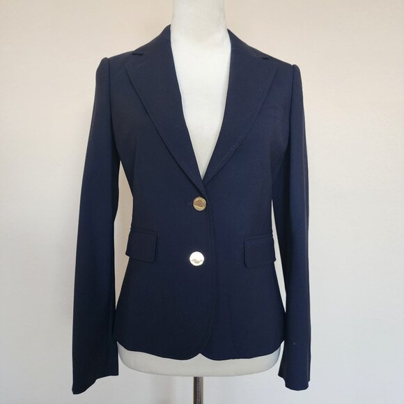 Tory Burch Navy Blazer with Gold Buttons - 2 - Picture 1 of 7